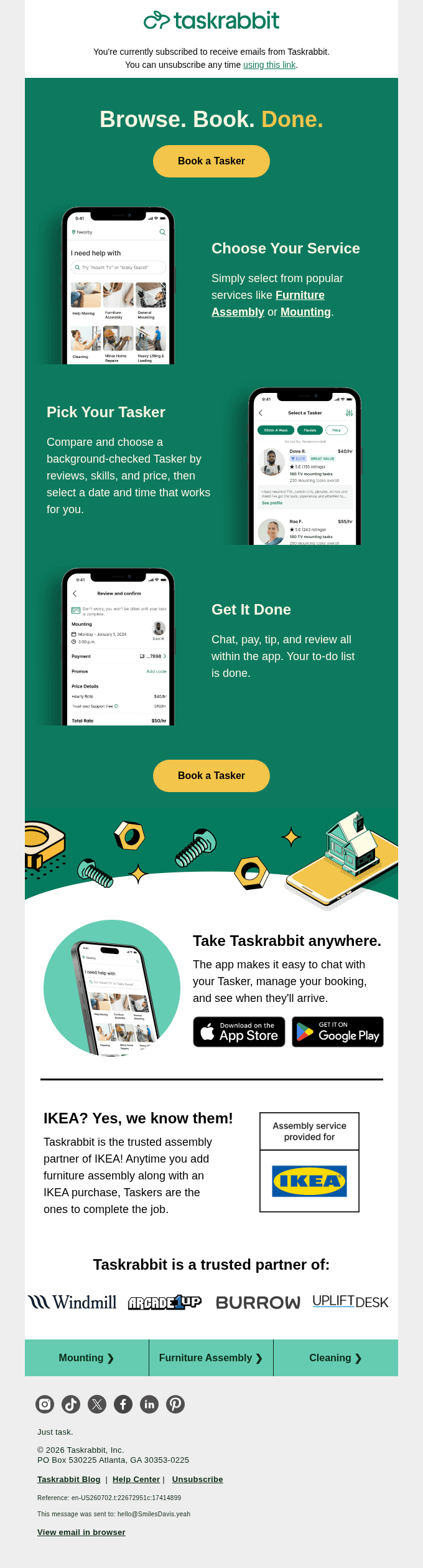 Booking your first task is simple.