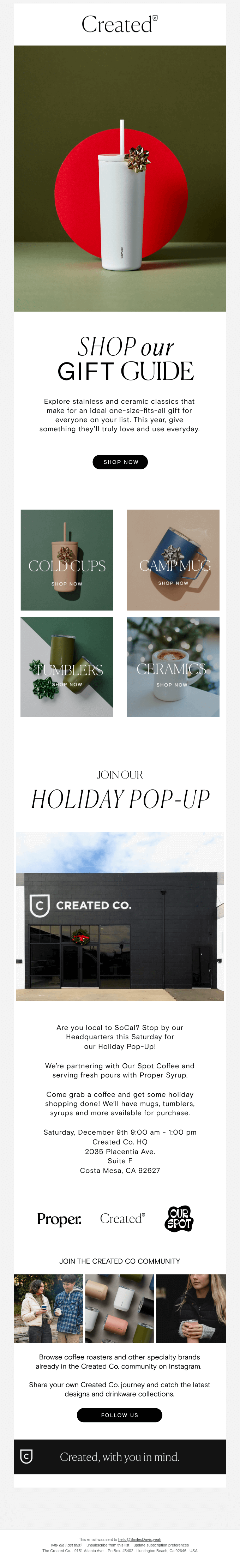 🎁 Gift Guide + Holiday Pop-Up