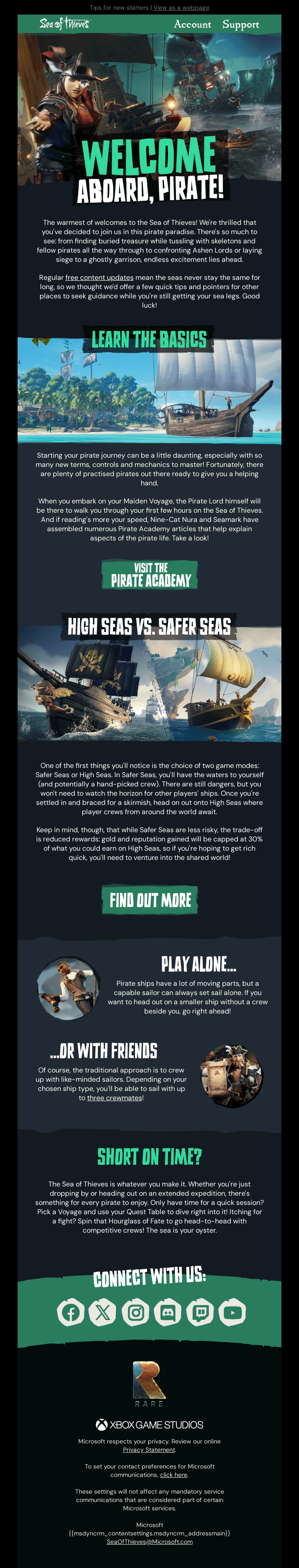 Welcome to Sea of Thieves!