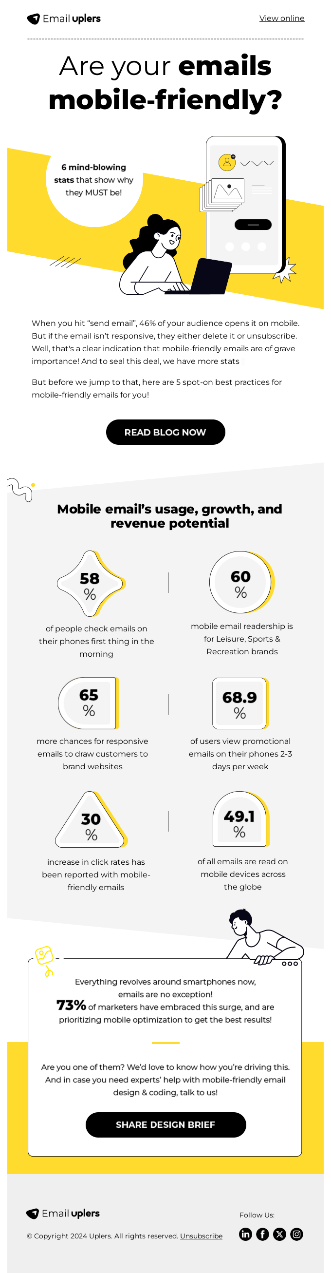 52% of your users will NOT engage if your emails aren’t mobile-friendly ❌