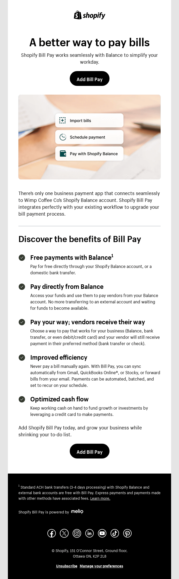 Bills. Balance. Benefits.