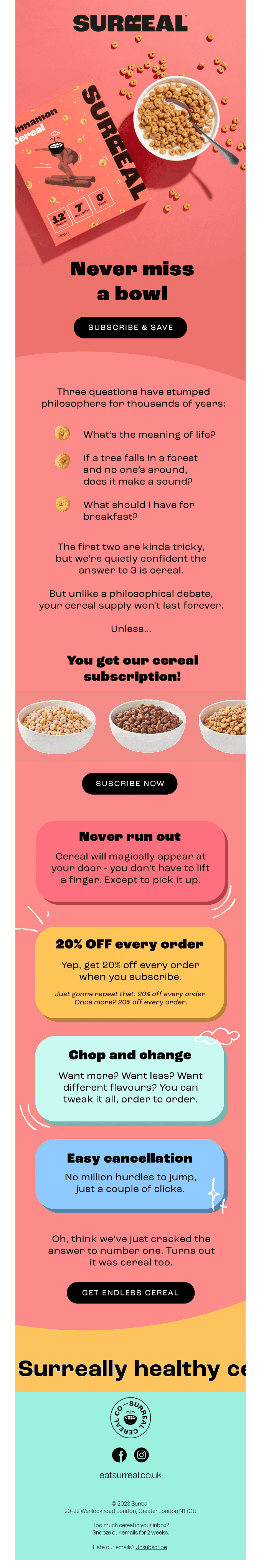 🥣 Cereal forever?
