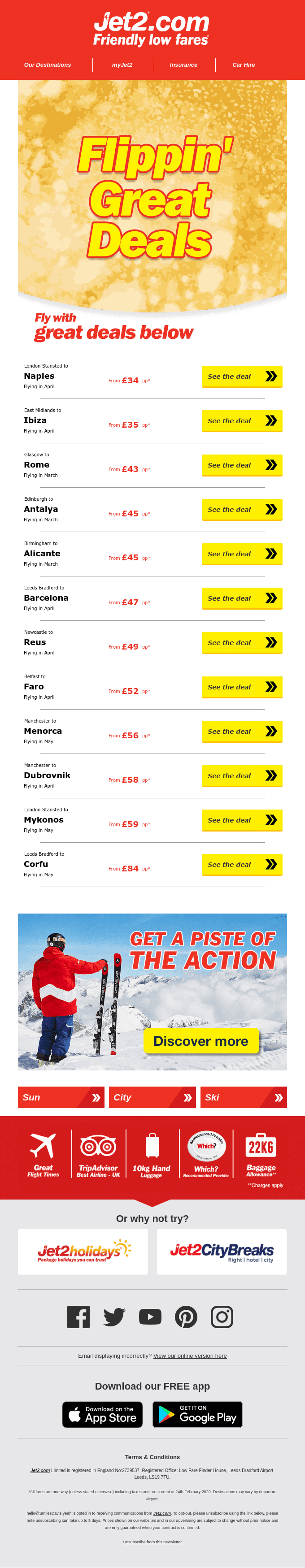 ✈ Flippin' great deals