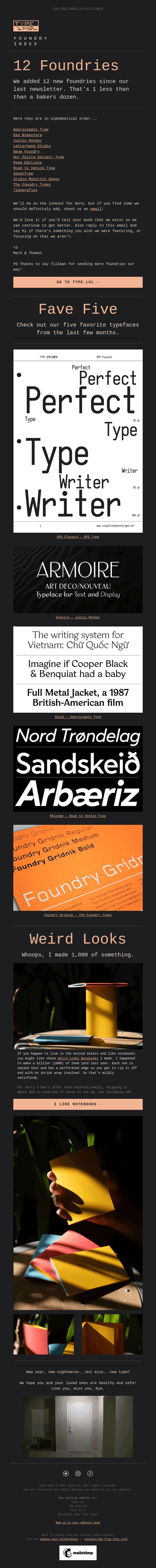 🔠 Type Foundry Index 009