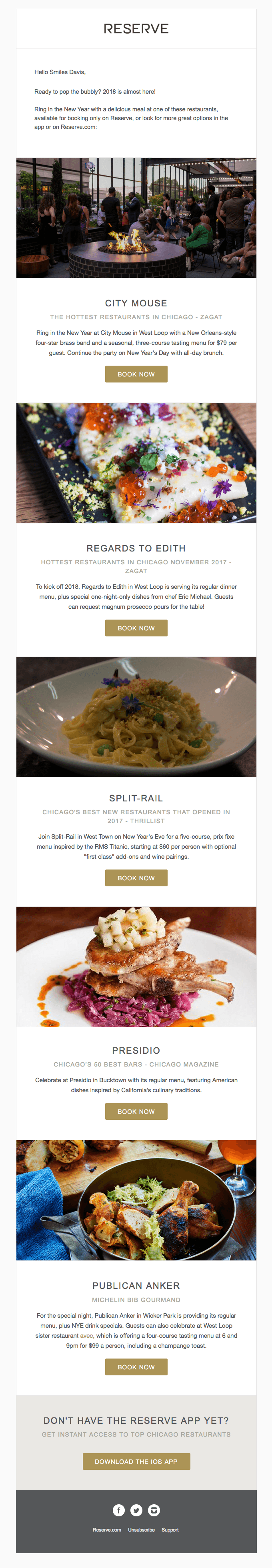 1 week left: NYE reservations