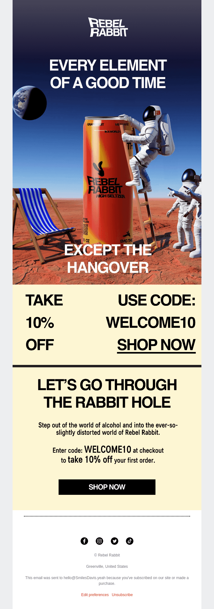 10% off a better beverage 🎁 🐇