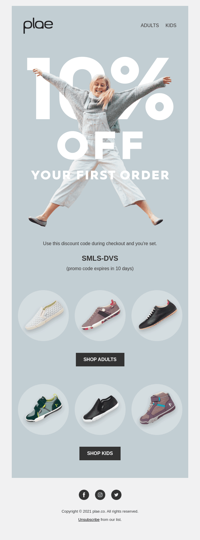 10% off at PLAE - Welcome!