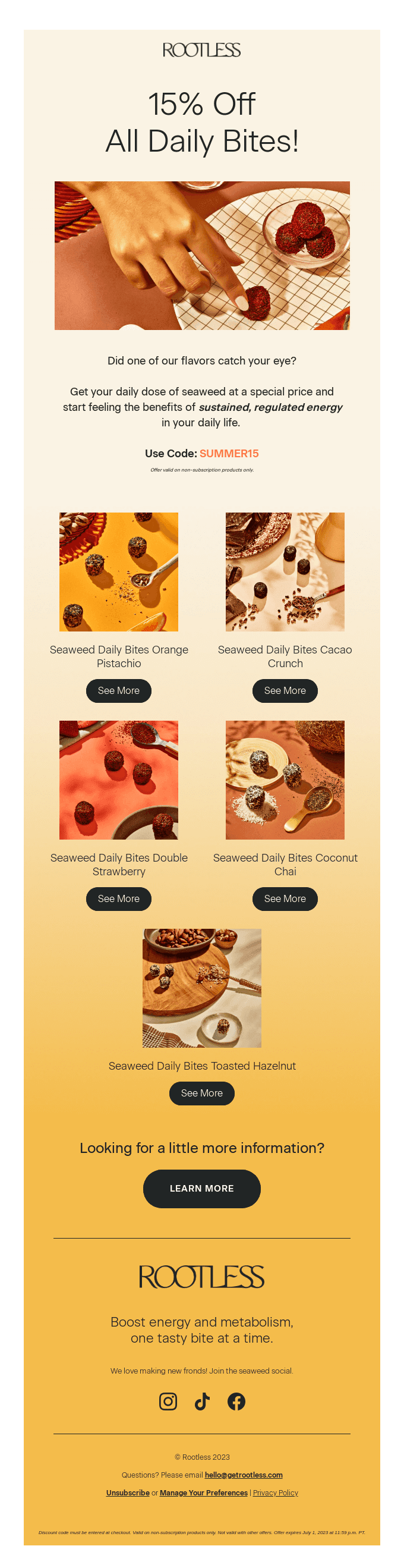 15% OFF ALL SEAWEED BITES