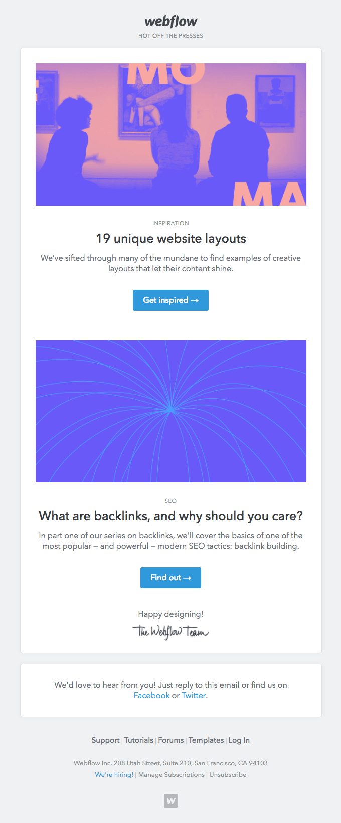19 unique layouts
