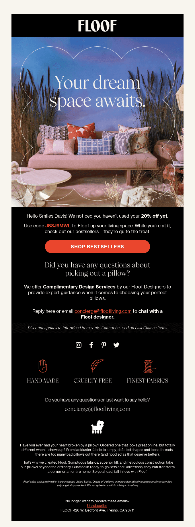 20% OFF for your dream space!