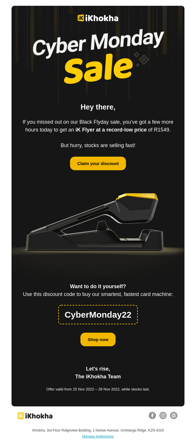 24 hours left on Cyber Monday ⏰ 