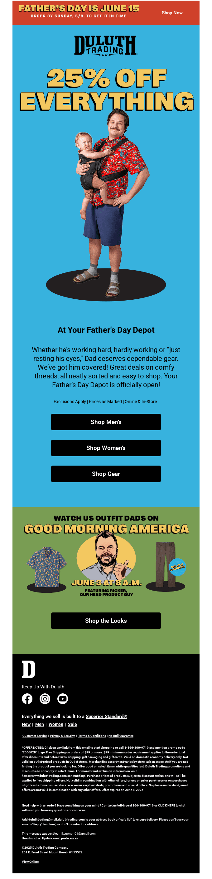 25% OFF Everything Starts…