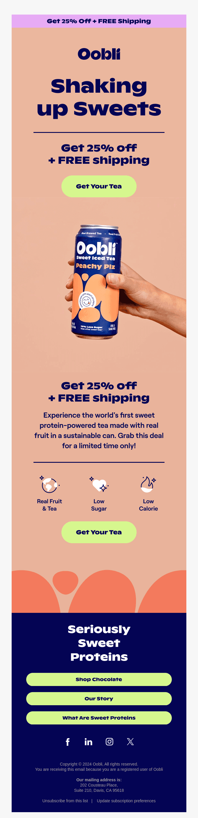 25% Off Sweet Tea!