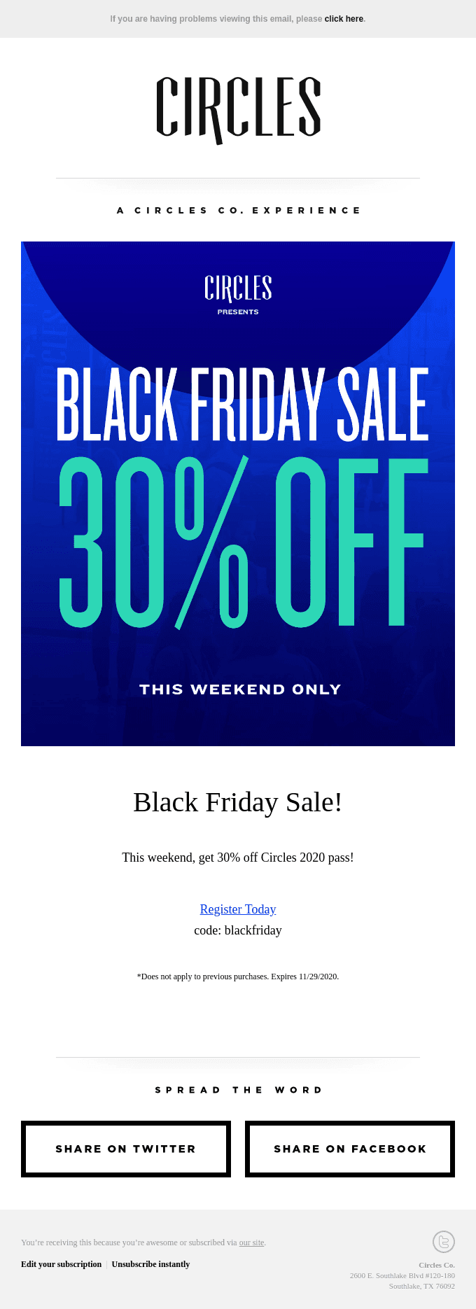 30% OFF Black Friday Sale