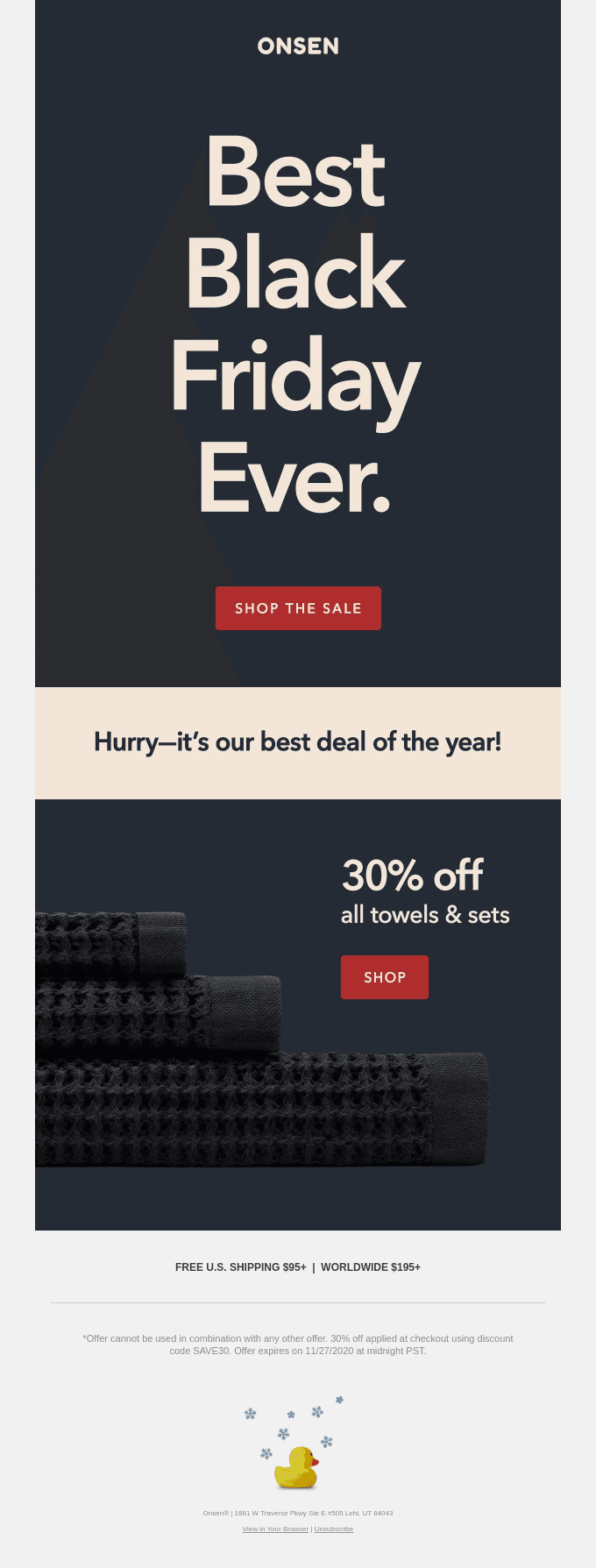 30% off towels (!)