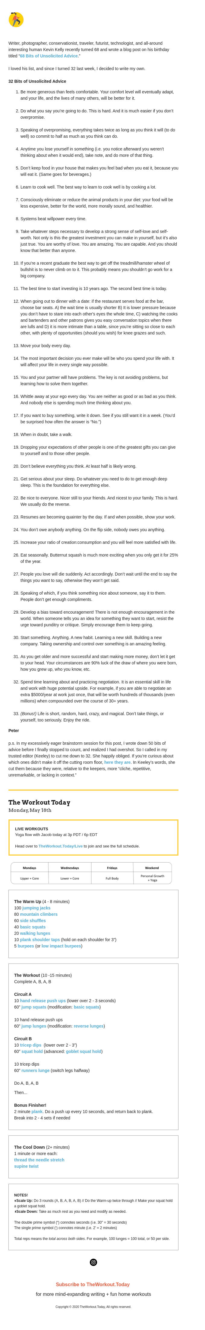 32 bits of unsolicited advice