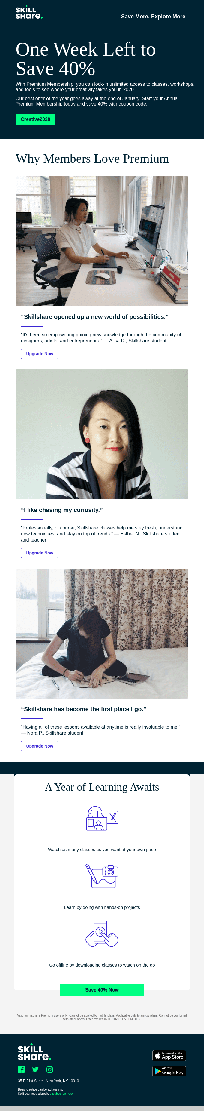 40% Off Creative Exploration