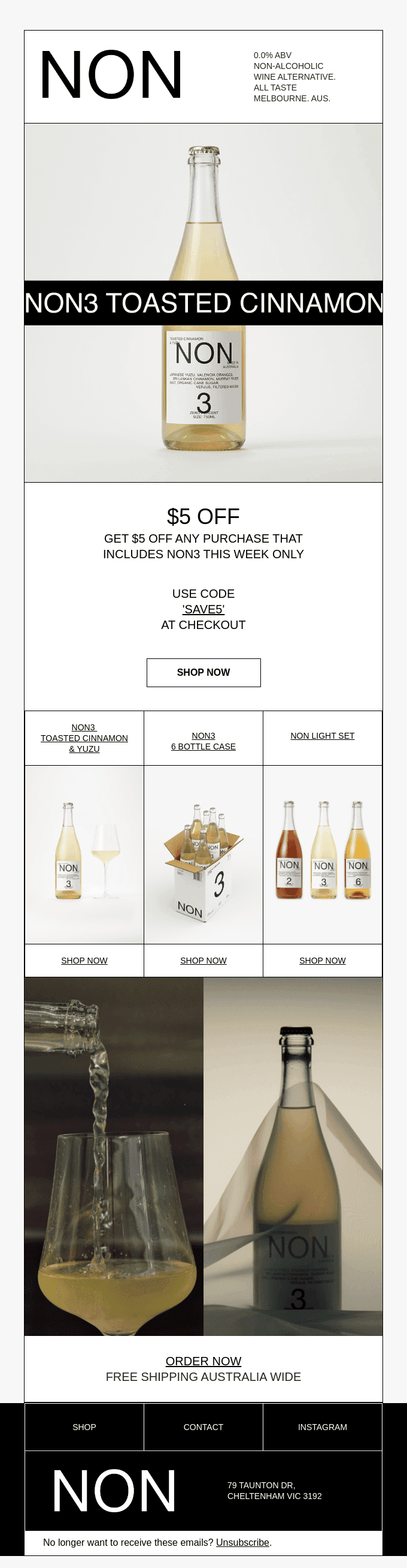 $5 OFF NON3 - THIS WEEK ONLY