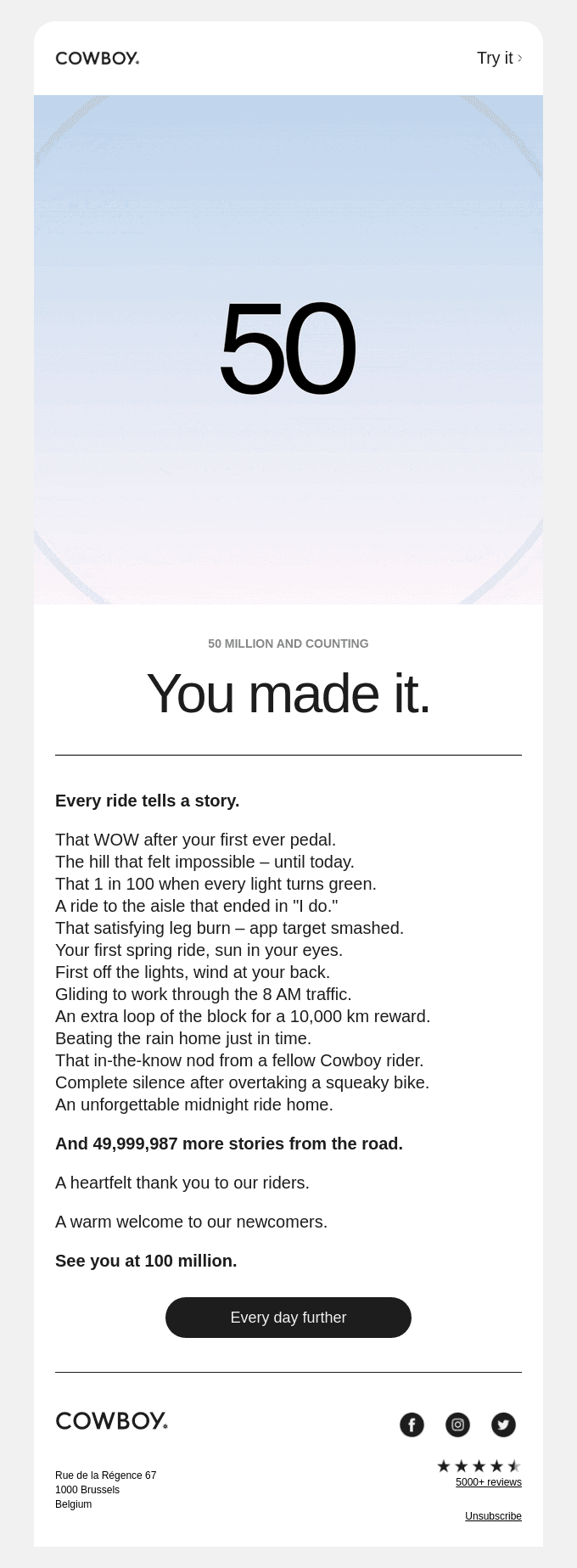 50 million rides