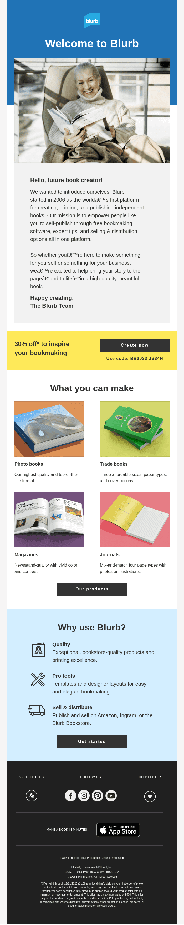 A big Blurb welcome!