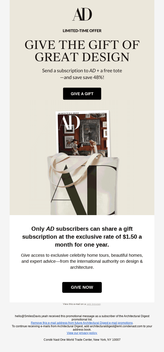 A gift idea for them: AD