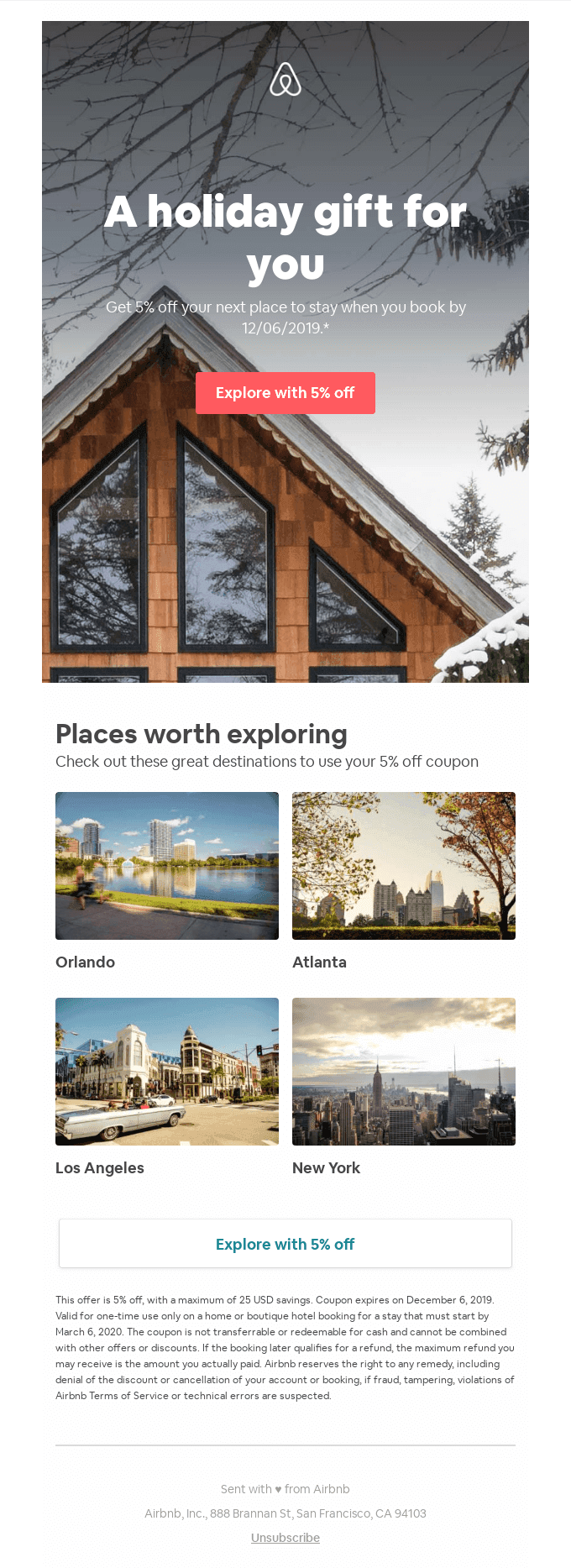 A little gift from Airbnb