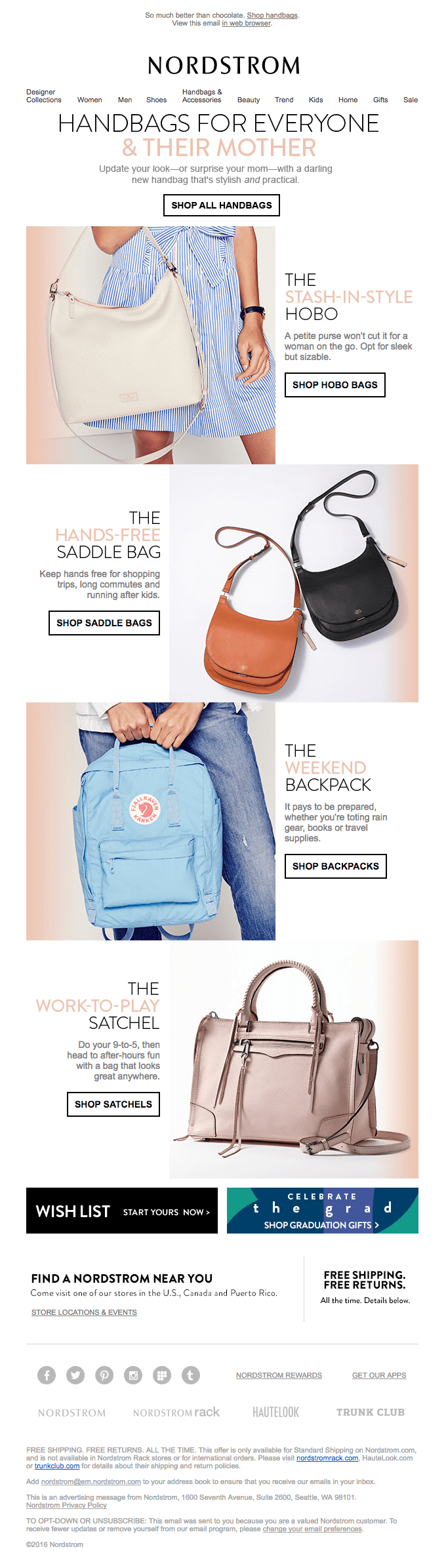A mother lode of handbags for you or your mom
