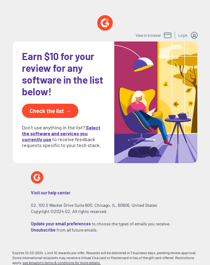 A review = $10!