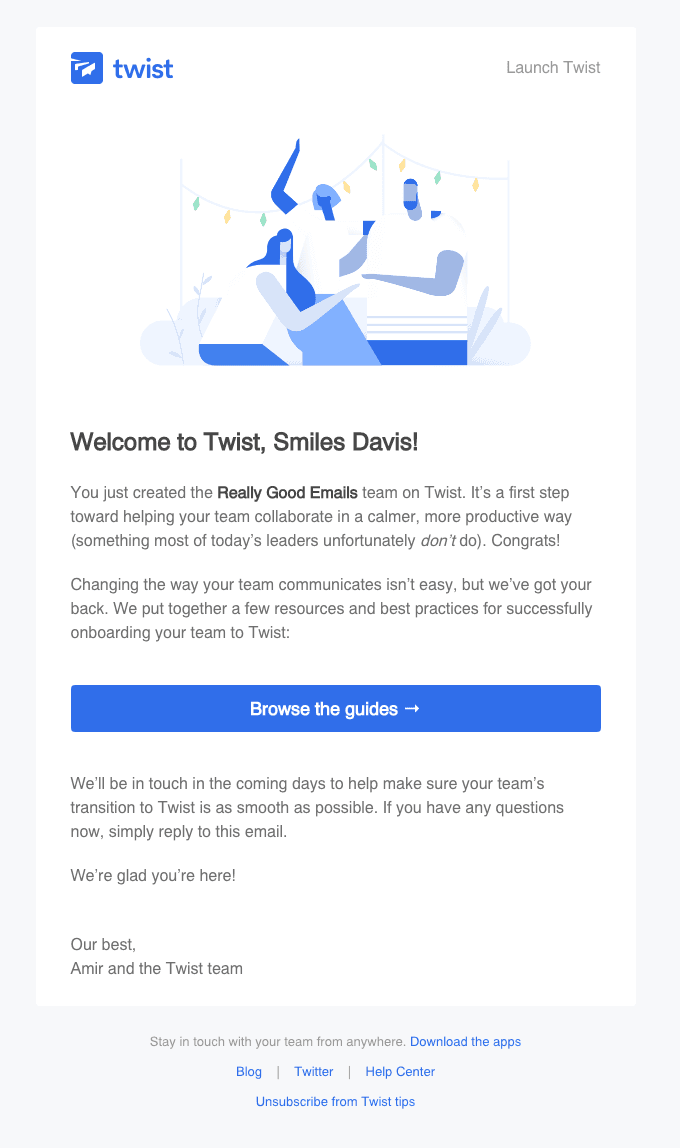 A warm welcome to Twist!