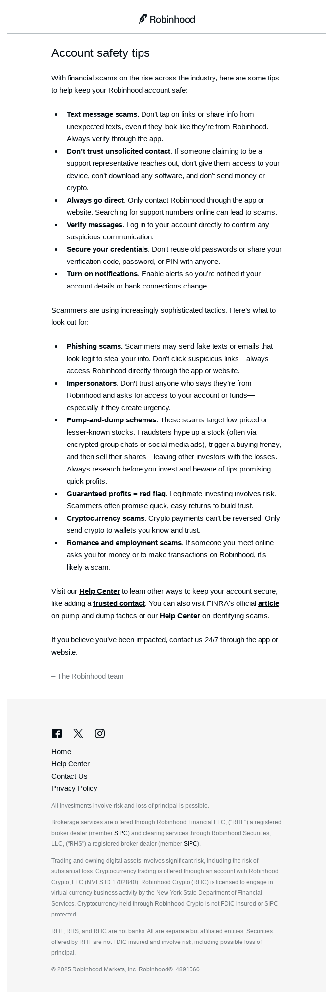 Account safety tips for you, Smiles Davis