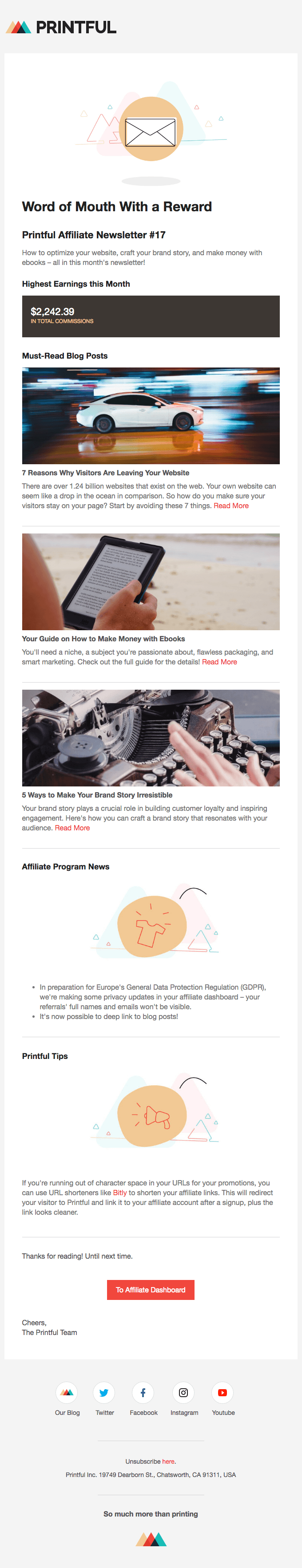 Affiliate Newsletter #17