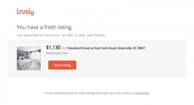 Alert Email Design from Lovely