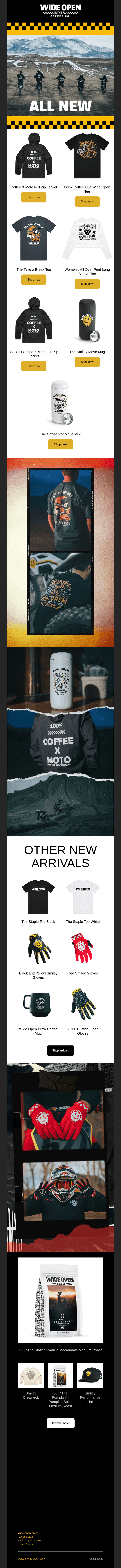 ⚡️ALL NEW Wide Open Brew Merch⚡️