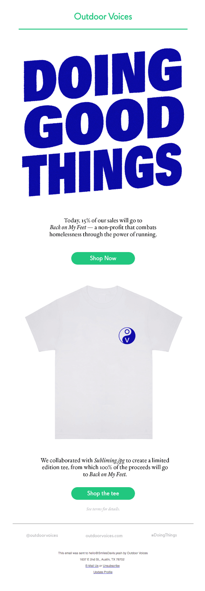 An email for a great cause