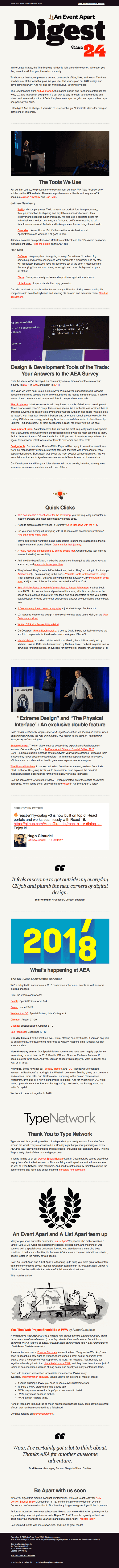 An Event Apart Digest, Issue 24