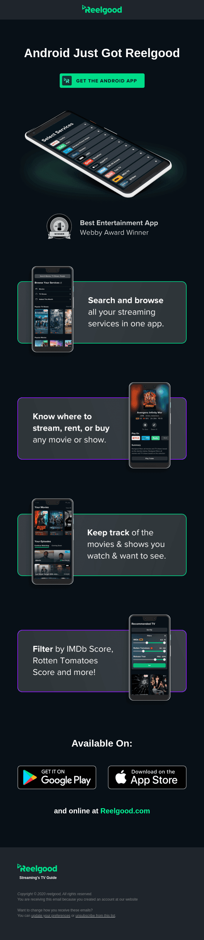 Android just got Reelgood