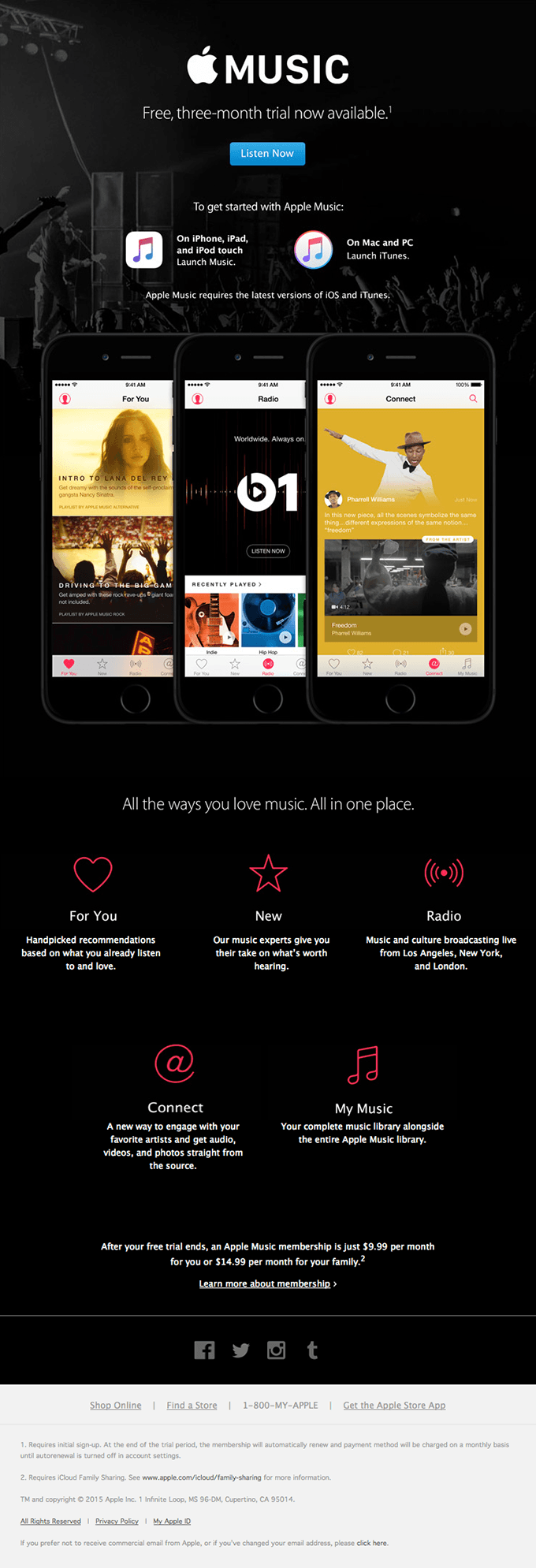 Apple Music is here.