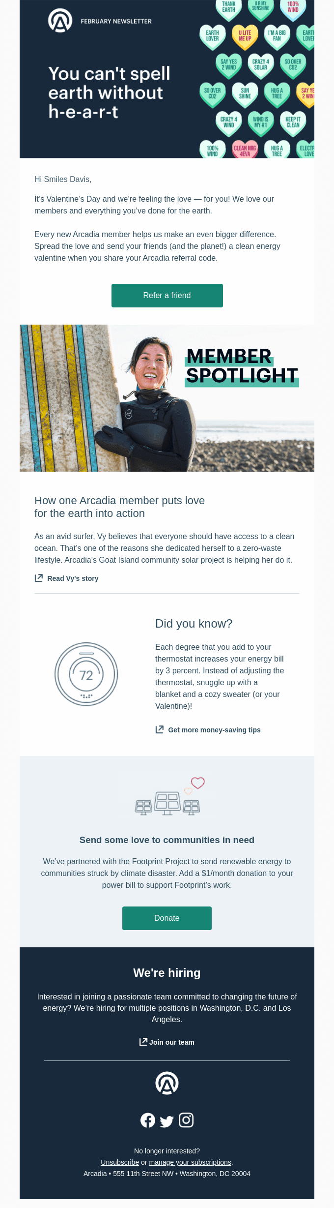 Arcadia February Newsletter
