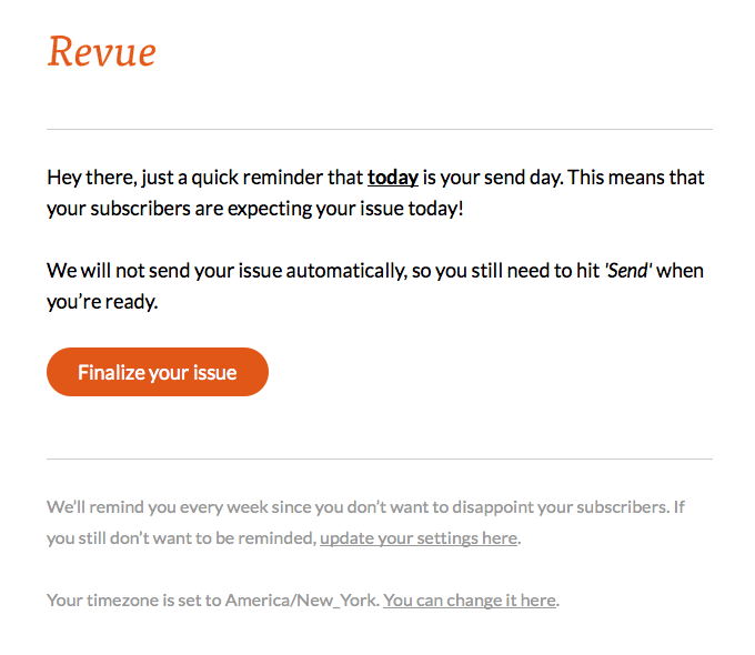 Are you ready to send your issue?