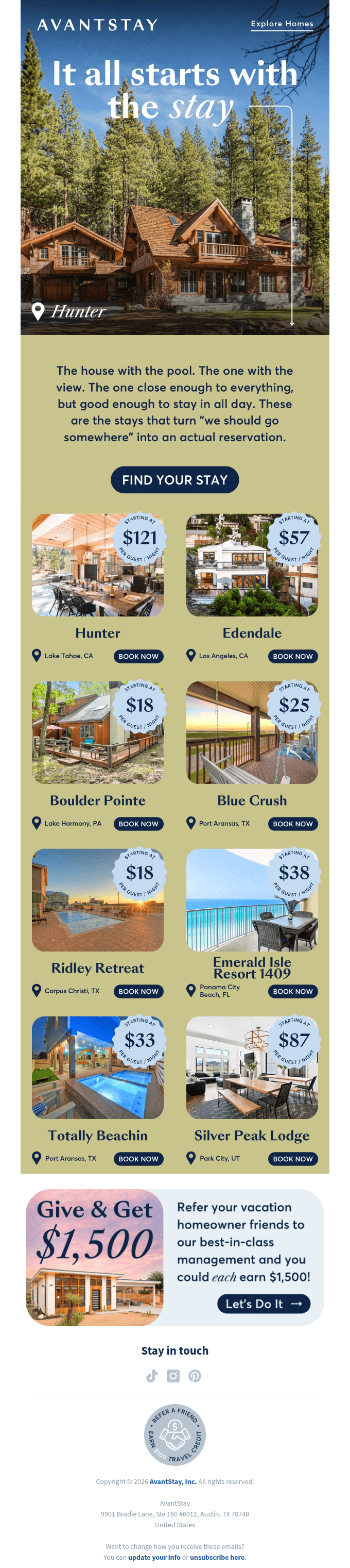 Book the house. Build the trip around it.