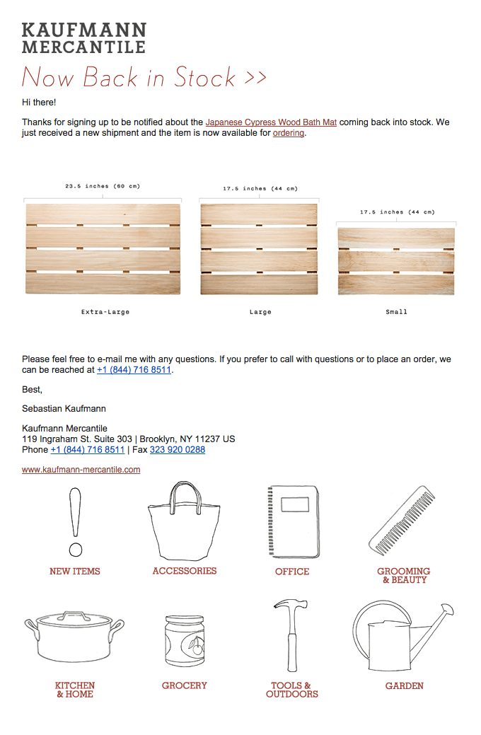 Back In Stock: Japanese Cypress Wood Bath Mat Now At Kaufmann Mercantile