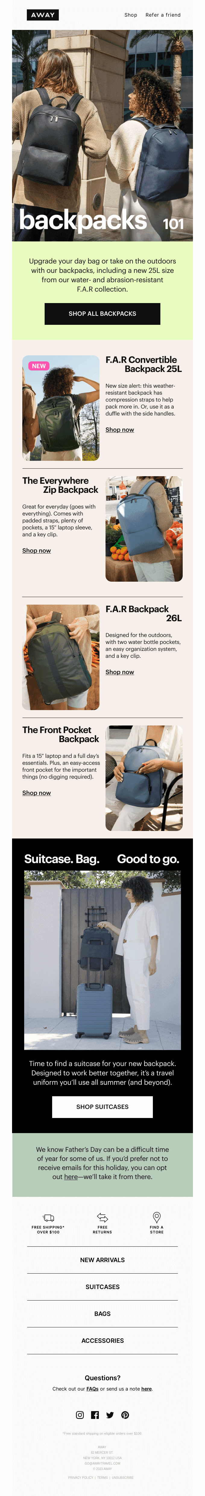 Backpacks for every trip 🎒