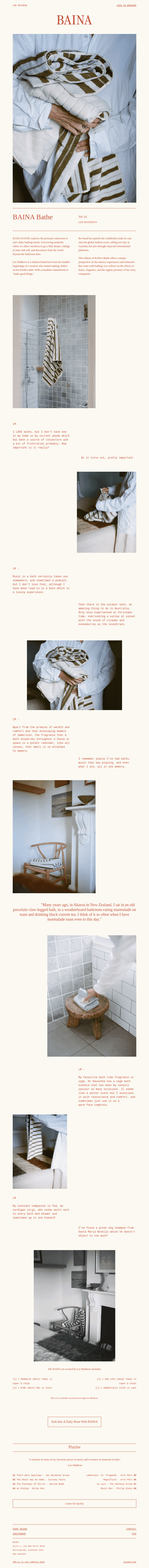 BAINA Bathe Vol 14. Lee Mathews
