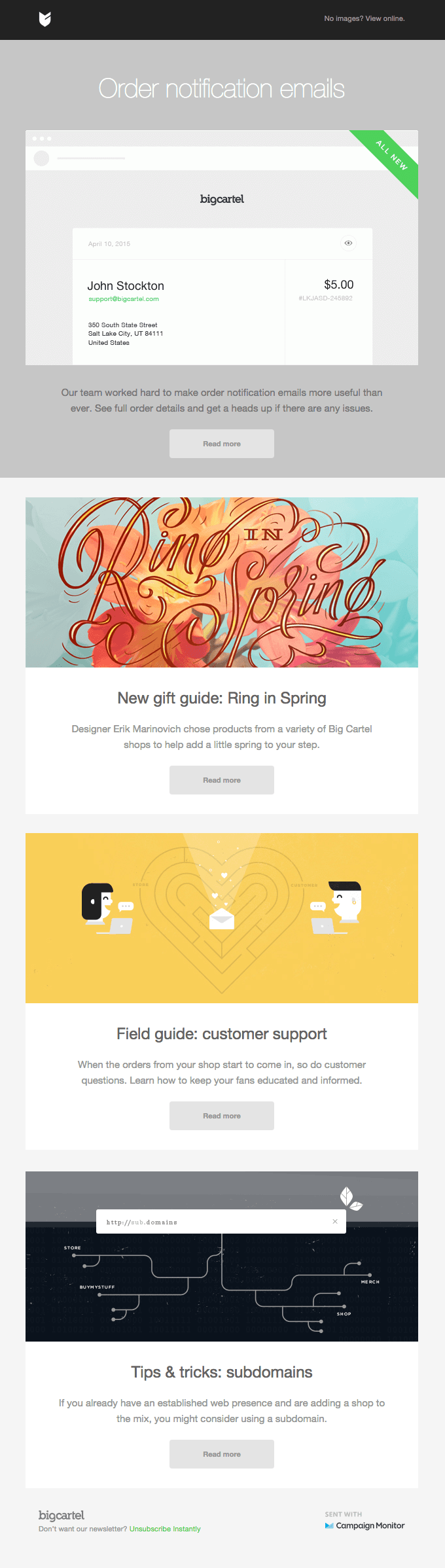 Better notification emails, a new gift guide, and more