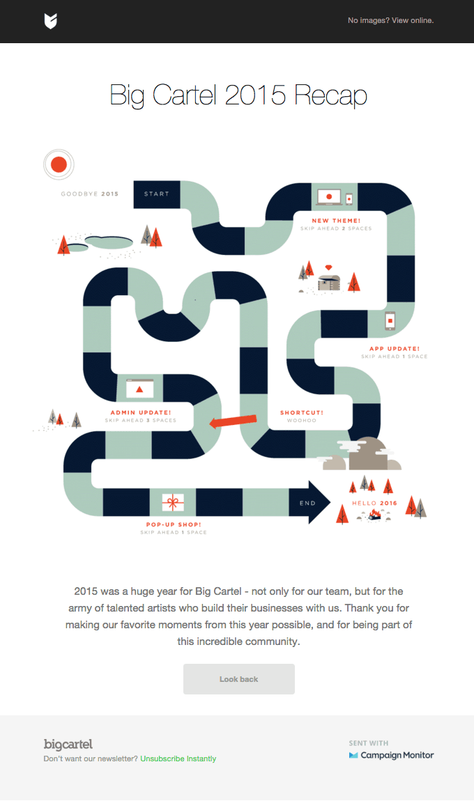 Big Cartel Newsletter: Goodbye 2015!