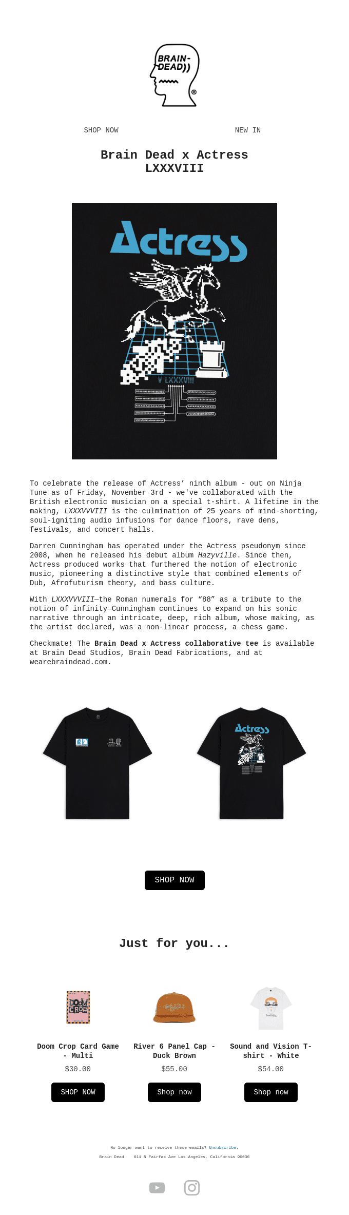 Brain Dead x Actress LXXXVIII