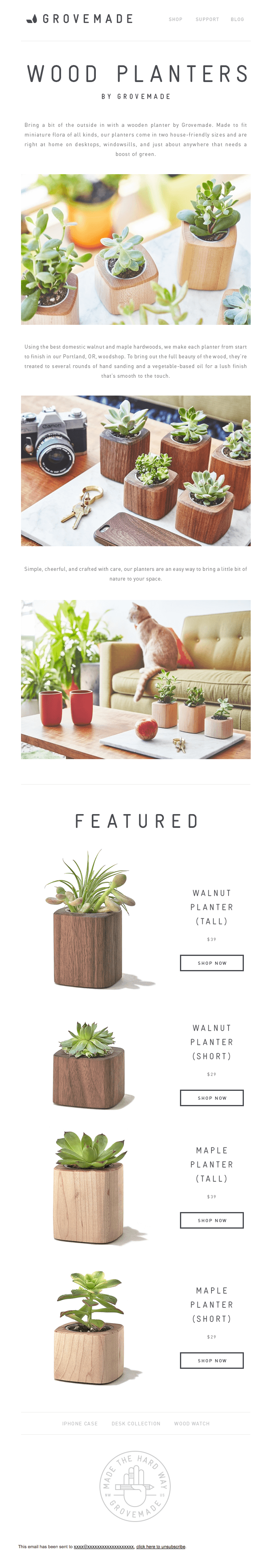 Bring the Outside In: Wooden Planters by Grovemade