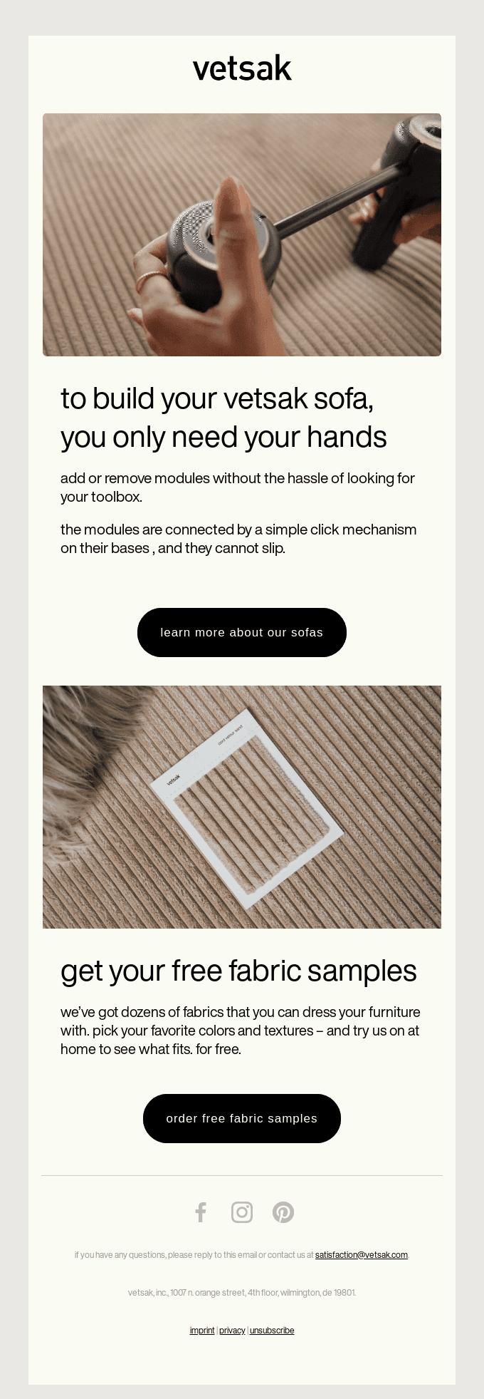 build a sofa, no tools