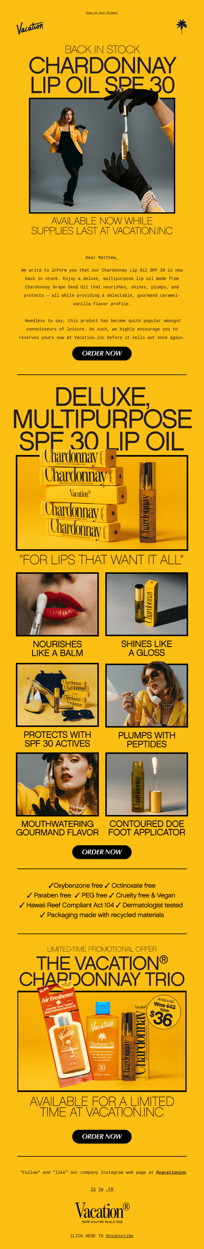🥂 Chardonnay Lip Oil is BACK!