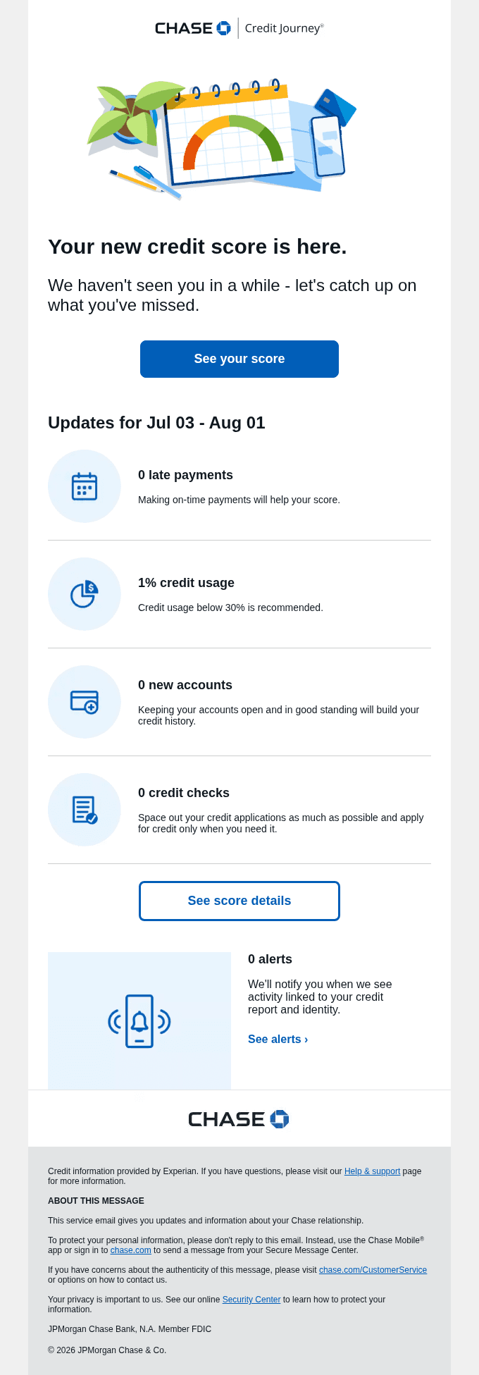 Here's your latest Credit Summary